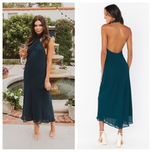 Show Me Your MuMu Jasmine Halter Midi Dress
